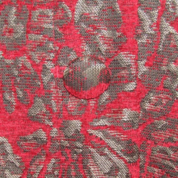 Chicos Red Metallic Tapestry Brocade Topper Coat Womens M 1 Regal Whimsygoth - Picture 4 of 9